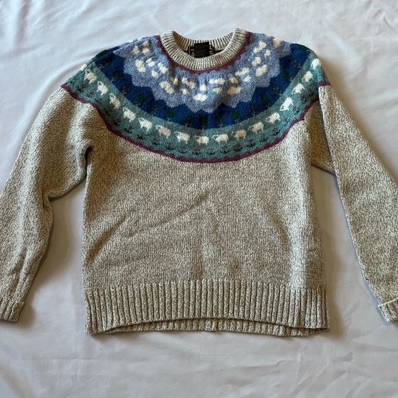 Vintage Eddie Bauer Wool Fair Isle Sweater - Picture 3 of 5